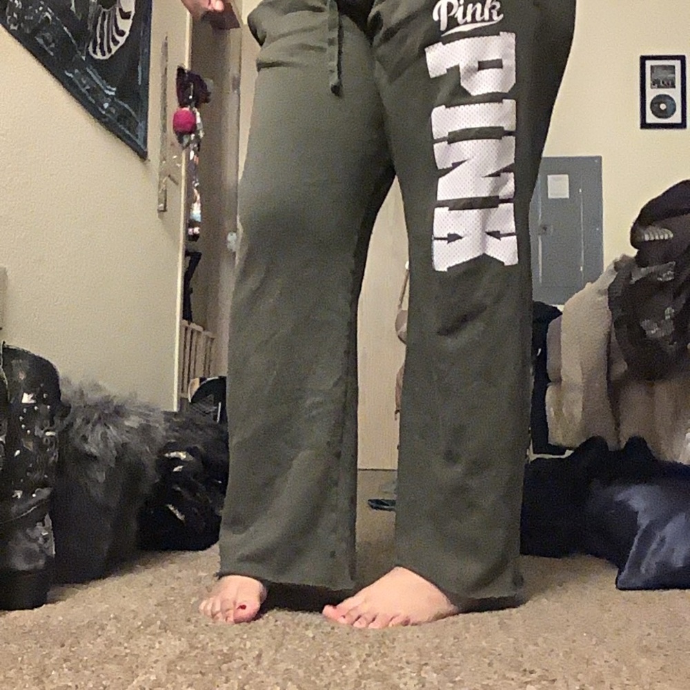 Green PINK Sweatpants